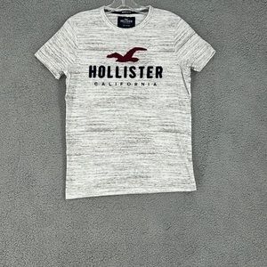 Hollister muscle fit white crew neck T shirt 100% cotton